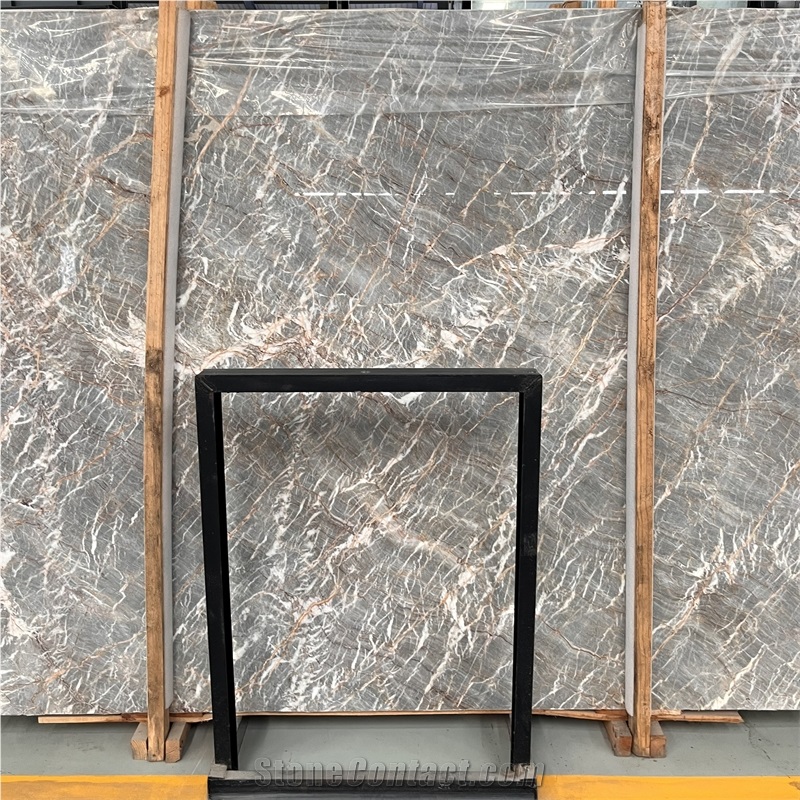 Polished Natural Fior Di Pesco Carnico Marble Floor Tiles