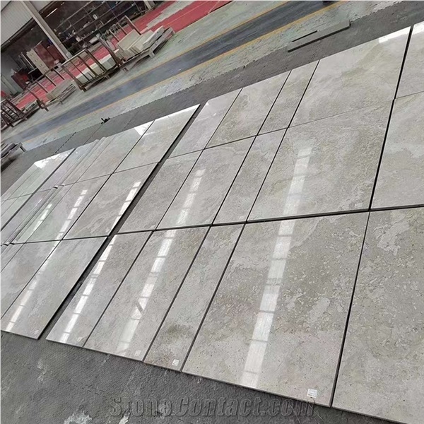 Wholesale Polished Light Grey Marble Slabs Project Material
