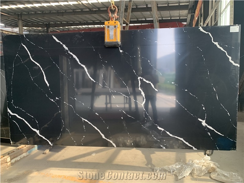 Calacatta Quartz Stone Calacatta Nero Quartz  Slabs