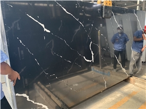 Calacatta Quartz Stone Calacatta Nero Quartz  Slabs