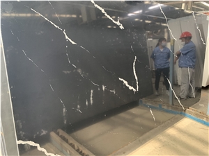 Calacatta Quartz Stone Calacatta Nero Quartz  Slabs