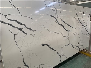 Calacatta White Quartz Slabs Engineered Stone