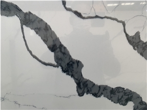 Calacatta White Quartz Slabs Engineered Stone