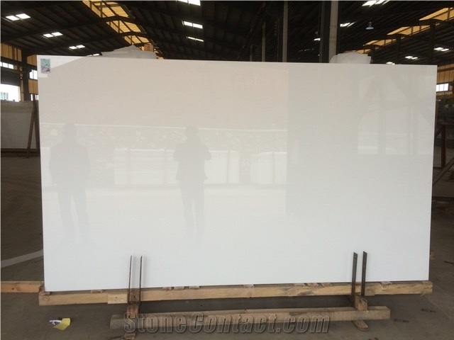 Nano White Crystallized Glass Stone Slabs