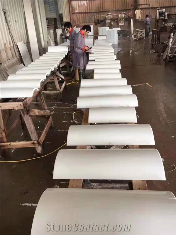 Nano White Crystallized Glass Stone Slabs