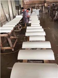 Nano White Crystallized Glass Stone Slabs
