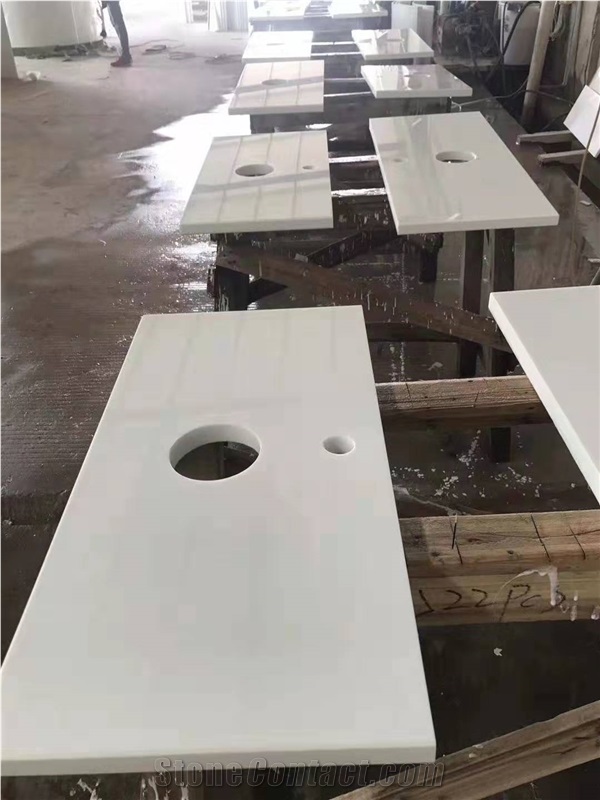 Nano White Crystallized Glass Stone Slabs