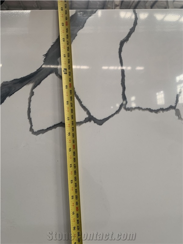 Polished Laza White Calacatta Stone Factory Price Slabs