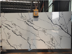 Polished Laza White Calacatta Stone Factory Price Slabs