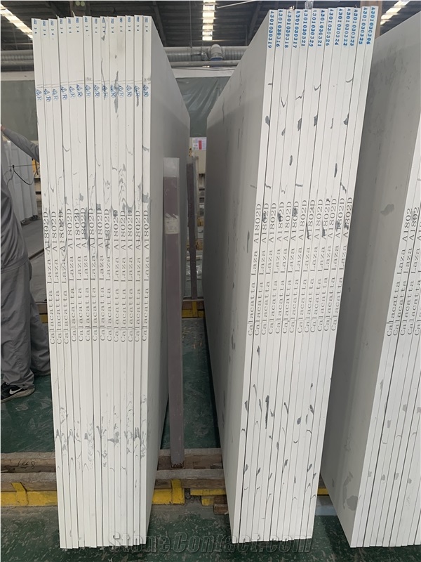 Polished Laza White Calacatta Stone Factory Price Slabs