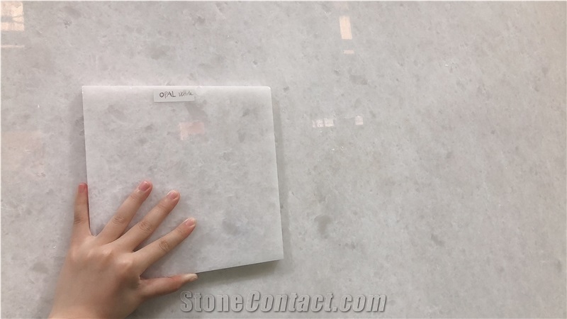 High Quality Opal White Marble Slab