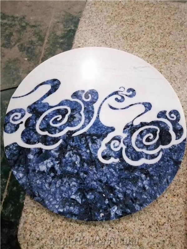 Inlay Marble Waterjet Medallions Stone Floor Carpet Patterns