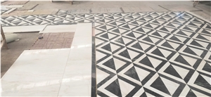 Inlay Mediterranean Style Marble Floor Waterjet Medallions