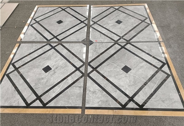 Modern Design Colorful Inlay Waterjet Medallions