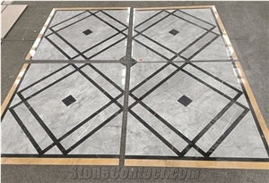 Modern Design Colorful Inlay Waterjet Medallions