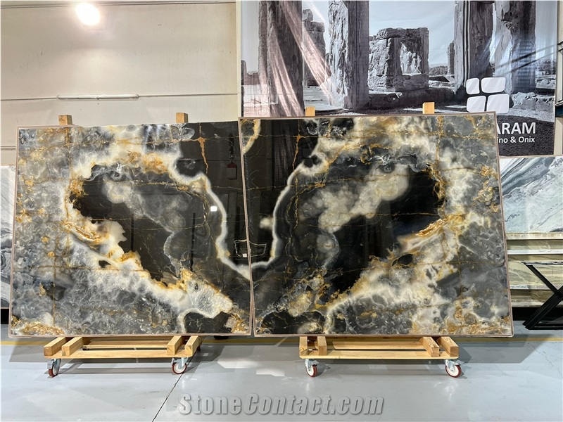 Ocean Black Onyx Extra Polished Slabs