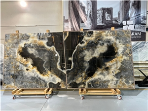Ocean Black Onyx Extra Polished Slabs
