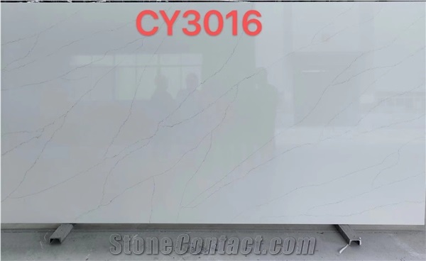 Carrara White Man Made Artificial Marble Engineered Stone