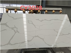 Carrara White Man Made Artificial Marble Engineered Stone
