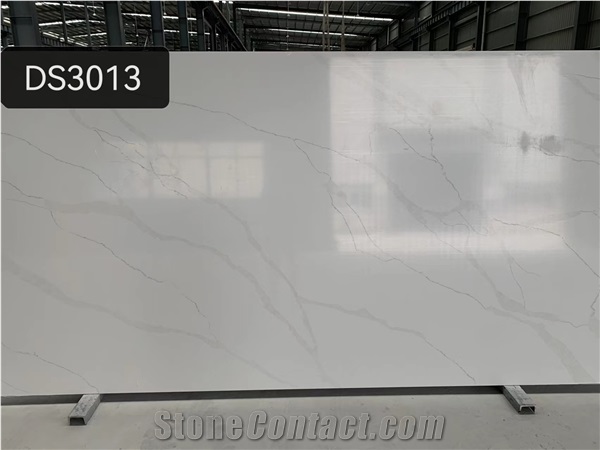 Man Made Calacatta White Artificial Quartz Countertops