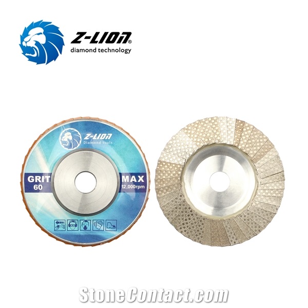 Z-LION Aluminum Base Diamond Flap Discs Sanding Wheels