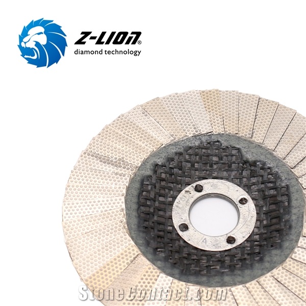 Z-LION Fiberglass Backing Diamond Abrasive Flapper Whee