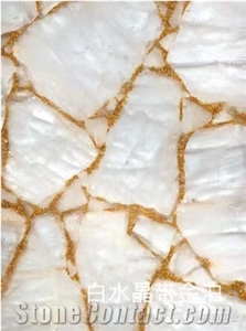 Agate With Gold Powder S, Quartz With Gold Powder Gem Stone