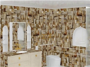 Petrified Wood Semiprecious Stone Wall Panels