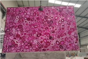Pink Agate Slabs For Floor