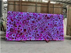 Pink Agate Slabs For Floor