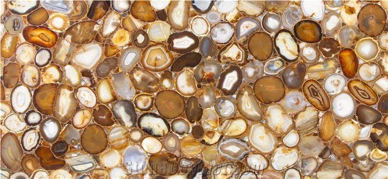 Yellow Agate Semiprecious Stone Slabs