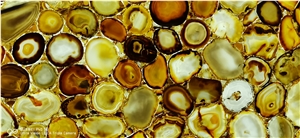 Yellow Agate Semiprecious Stone Slabs