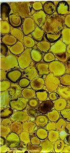 Yellow Agate Semiprecious Stone Slabs