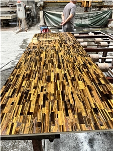 Yellow Tigereye Semiprecious Stone Slabs