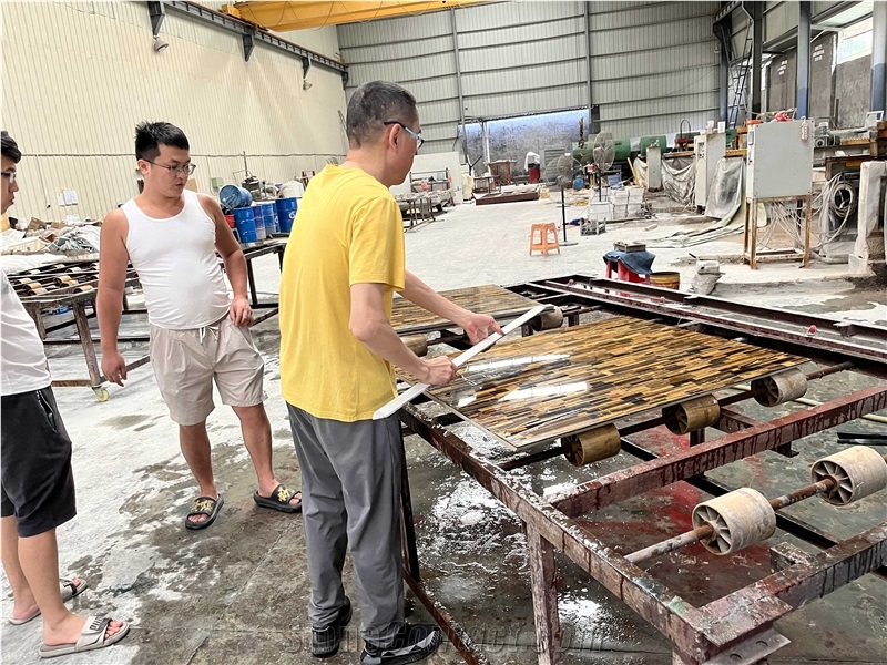 Yellow Tigereye Semiprecious Stone Slabs