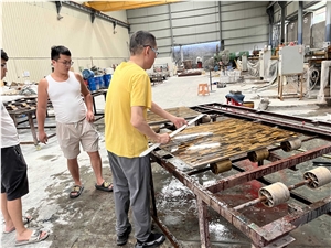 Yellow Tigereye Semiprecious Stone Slabs