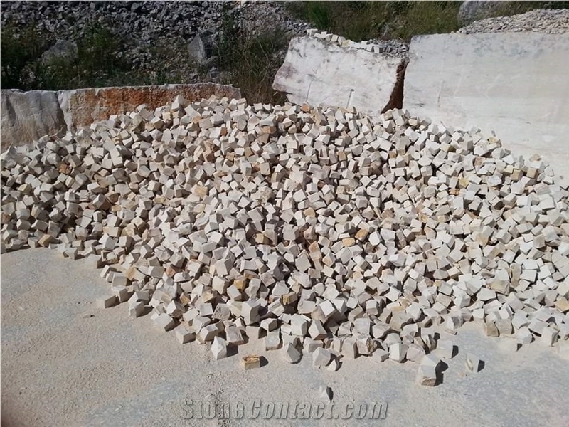 Portuguese Limestone Cobblestone, Pavers, Cubestone