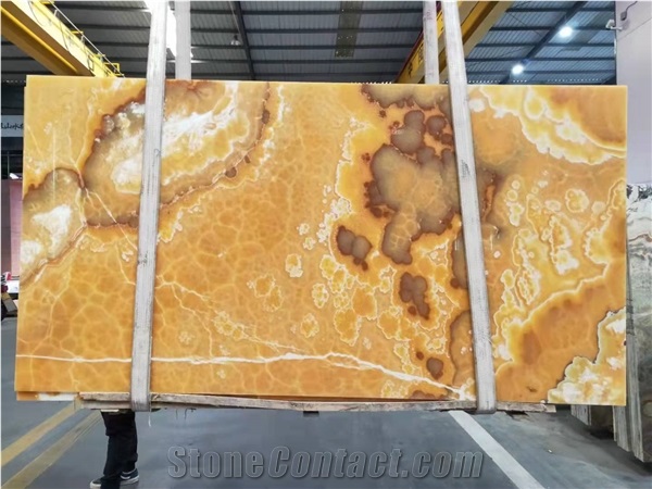 Golden/Yellow/Honey Onyx Slabs Tiles For Wall&Floor