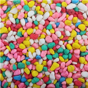 Deyed Gravel Mixed Color Gravel For Aqurium