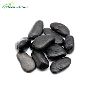 High Polished Black Pebble Stone For Landscaping