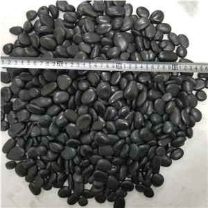 High Polished Black Pebble Stone For Landscaping