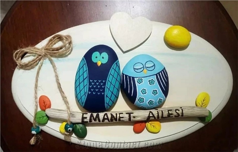 Natural Pebble Stone Painting Stone Pet Rok For Gift