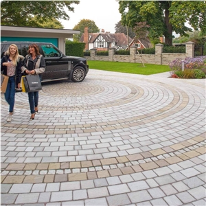 Dholpur Beige Sandstone Split Driveways Pavers