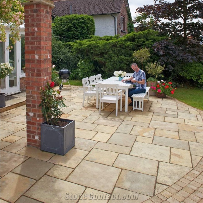Kota Beige Limestone Paving