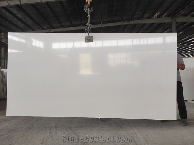 AMQ-4001 Quartz Slabs & Tiles,Artificial Stone,Pure White