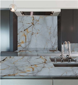 Blue Roma Quartzite Kitchen Countertop