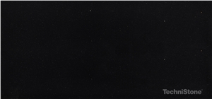 Brilliant Black Quartz Slabs, Tiles