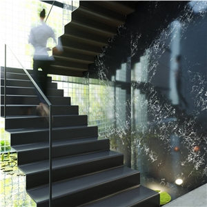 Brilliant Black Quartz Stair Steps And Risers