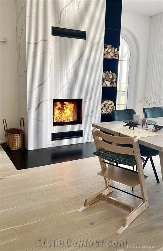 Crystal Calacatta Silva Quartz Slabs, Wall Panels, Tiles