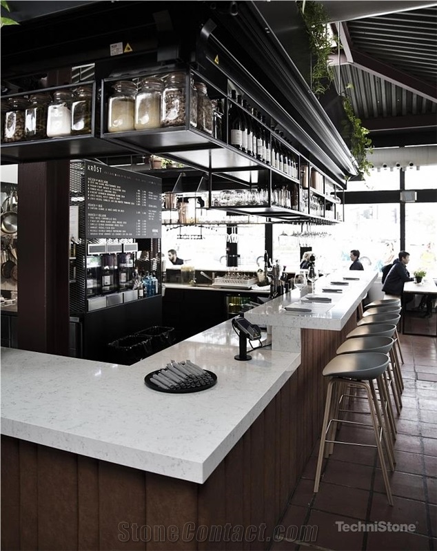 Noble Carrara Quartz Bar Tops